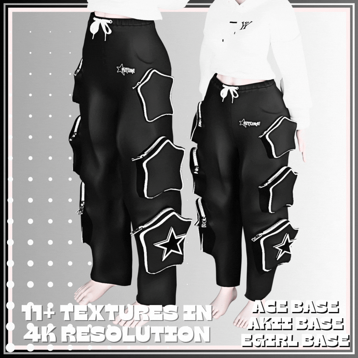 Unisex y2k Star Pants [ Y2Kスターパンツ ]