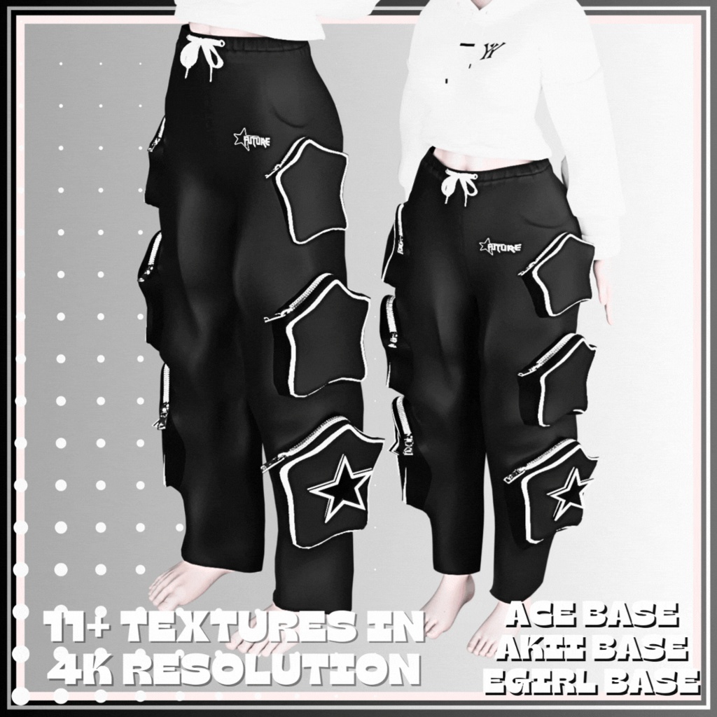 Unisex y2k Star Pants [ Y2Kスターパンツ ]