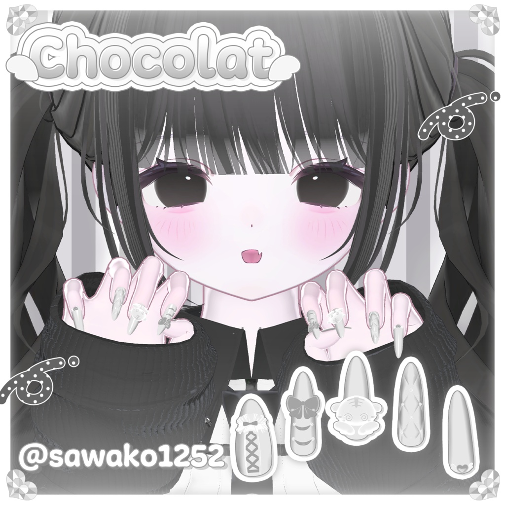 🎀 SALE 🎀 WhiteTigerNail ໒꒱