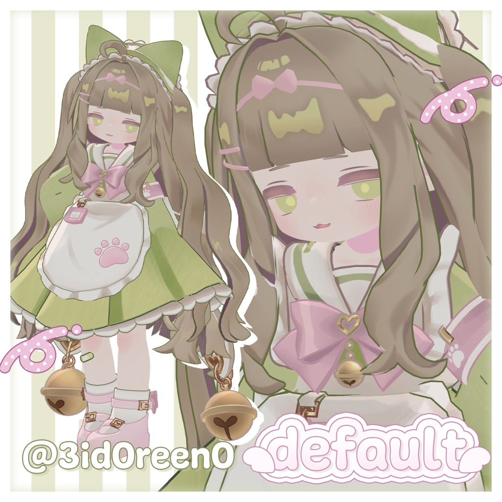 セール中🍬キプのデフォ髪をハーフツインにするprefab