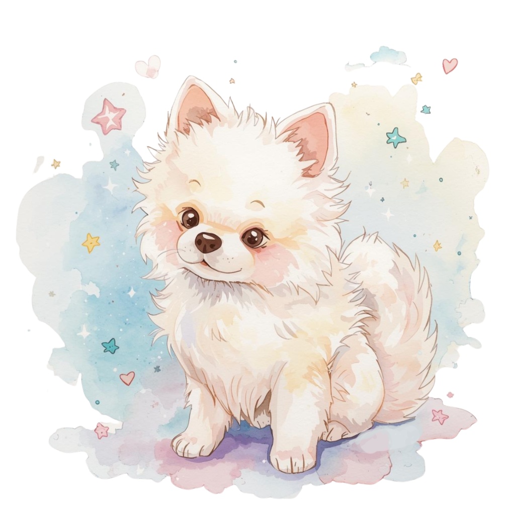 【ファンタジーわんちゃん】水彩 ファンタジー風クリップアート 10点セット PNG背景透過