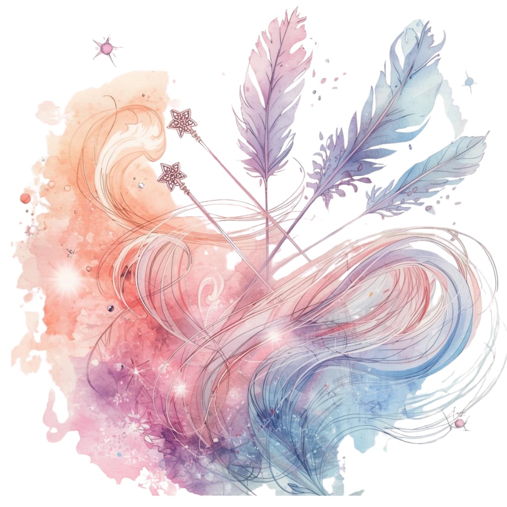 【ファンタジーバレリーナ】水彩 ファンタジー風クリップアート 10点セット PNG背景透過