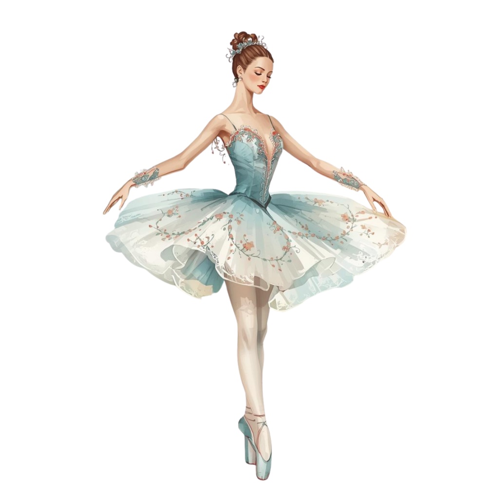 【ファンタジーバレリーナ】水彩 ファンタジー風クリップアート 10点セット PNG背景透過