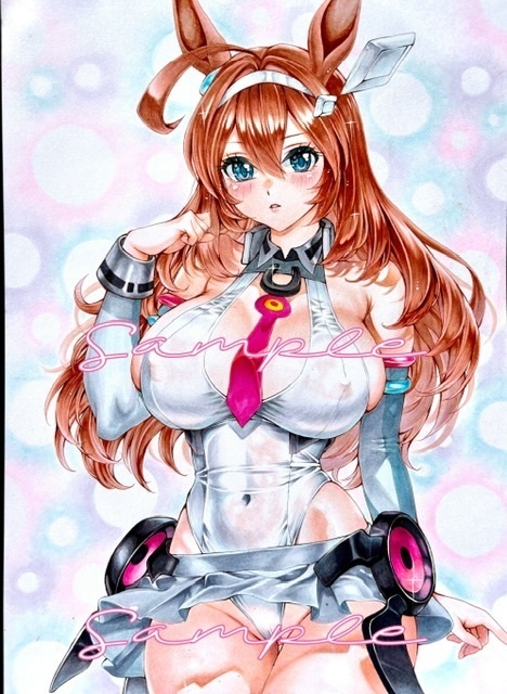 手描きイラスト ウマ娘 ミホノブルボン 同人 原画 A4サイズ