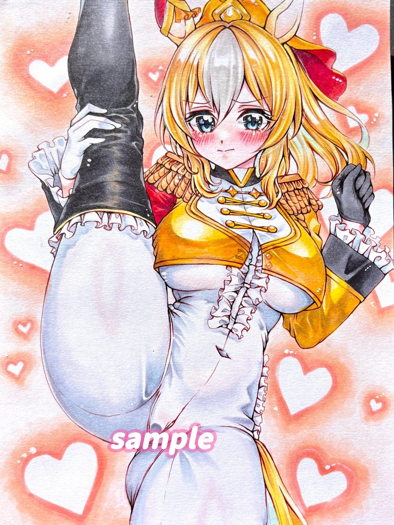 手描きイラスト ウマ娘 デュランダル 同人 原画 A5サイズ