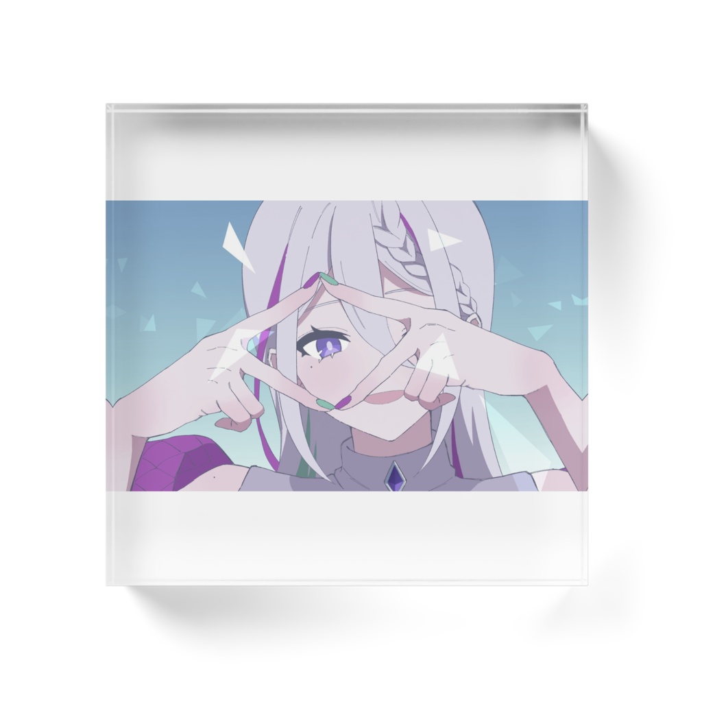 美しい青海があなたを見ている(アクリルブロックの姿)