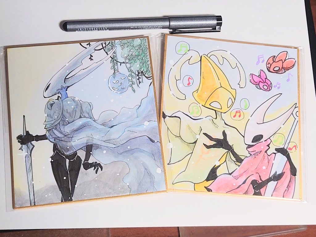 手描き色紙