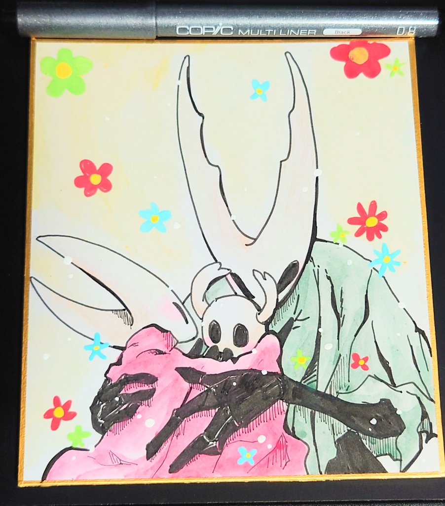 手描き色紙