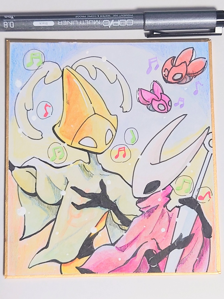 手描き色紙