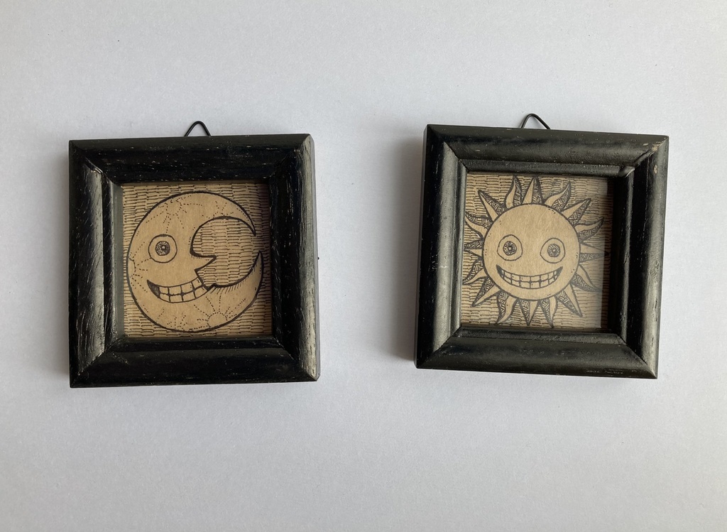 ミニ原画 月と太陽
