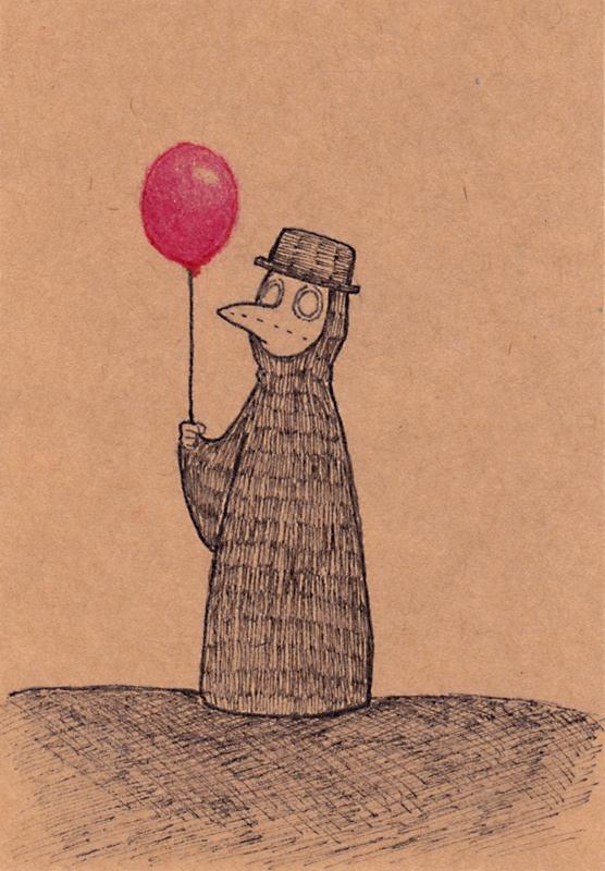 ミニ原画 ペストマスクシリーズ