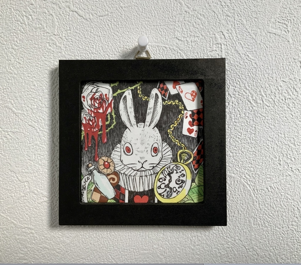 🌙 一点もの原画【ダークアリスの白うさぎ】🌙