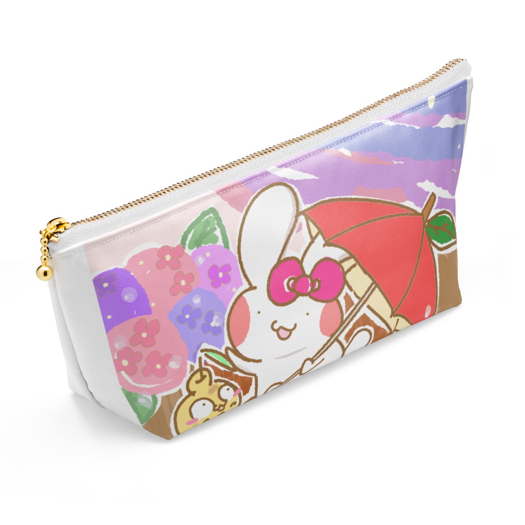 たくさん遊んでおつかれ梅雨ポーチ