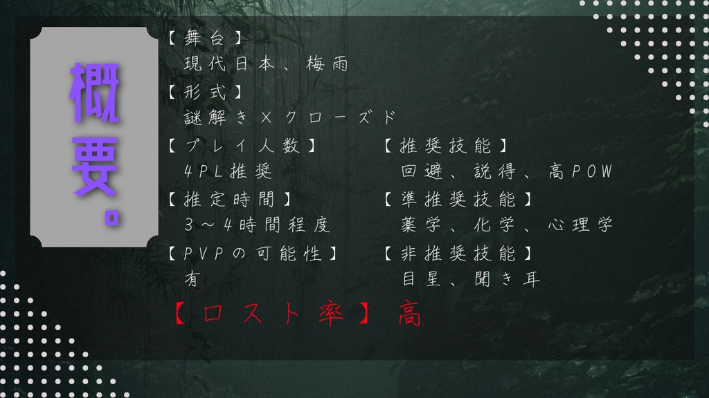 CoC6th 『雨後の筍達』