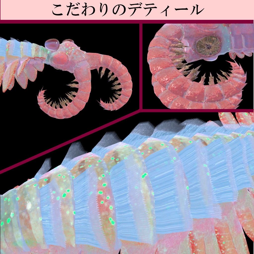 【オリジナル3Dモデル】3D アノマロカリス【VRChat・cluster対応】