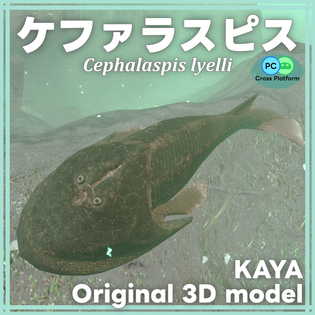 【オリジナル3Dモデル】ケファラスピス (Cephalaspis) 