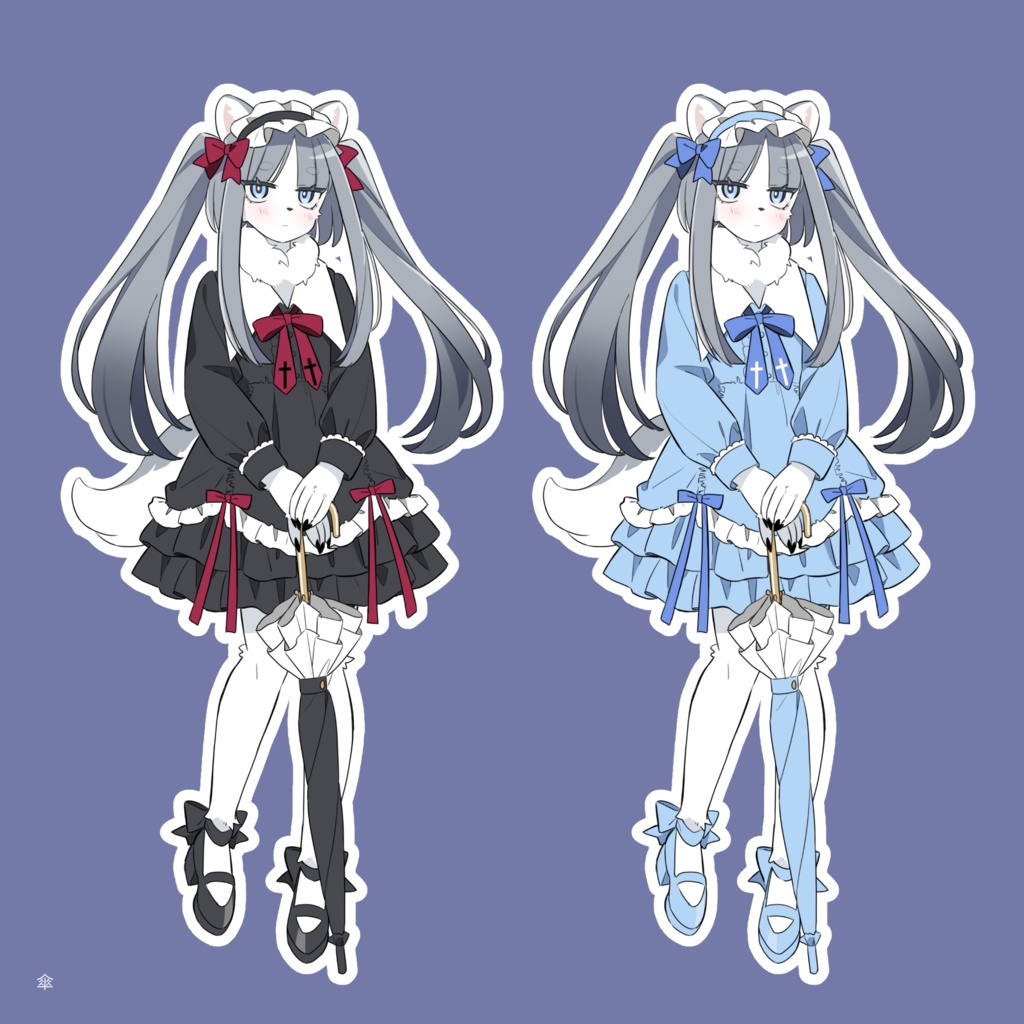 【無料版有】立ち絵素材05_ハスキーちゃん