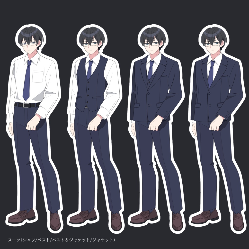 【無料版有】立ち絵素材06_王道メガネ男子