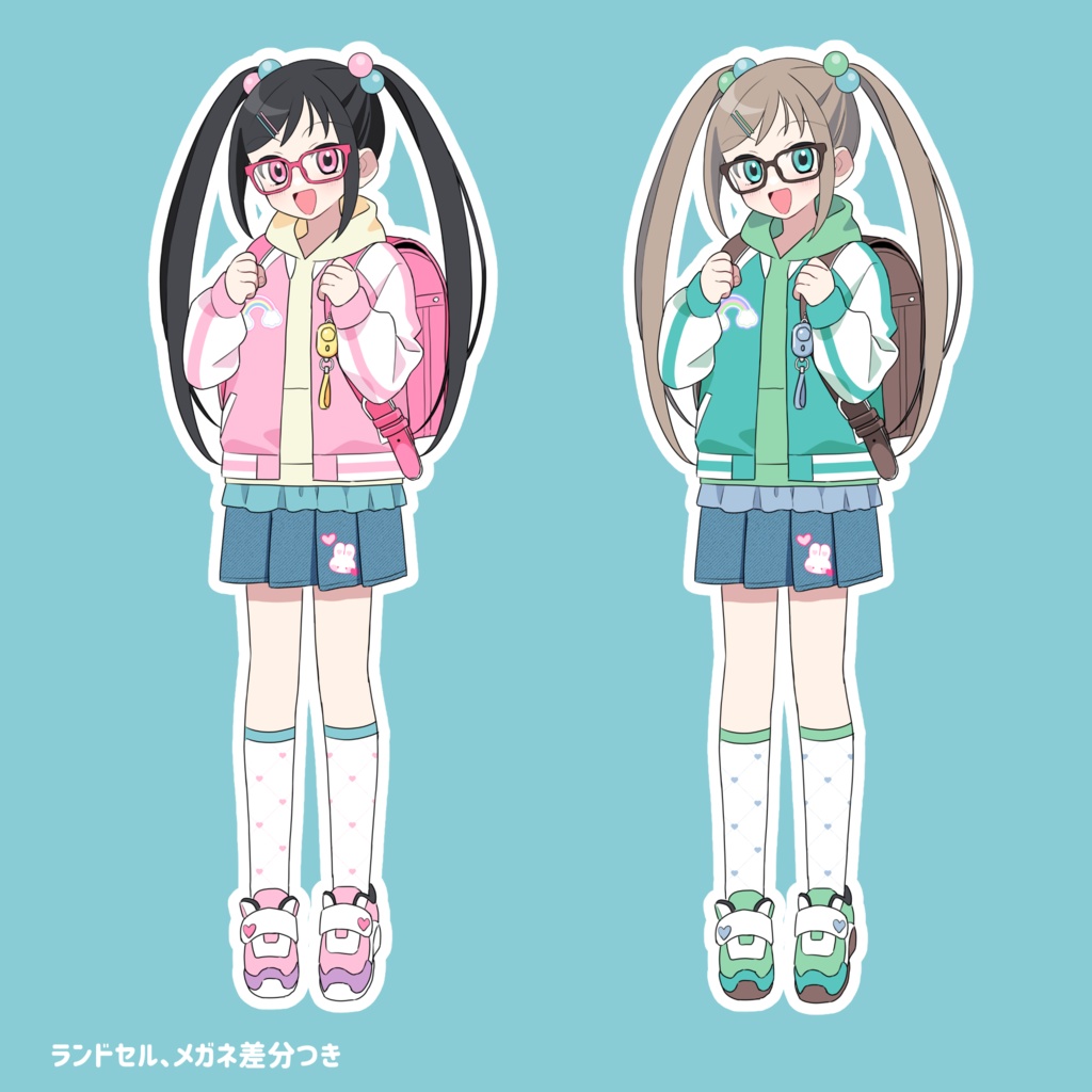 【無料版有】立ち絵素材17_ツインテールの女の子