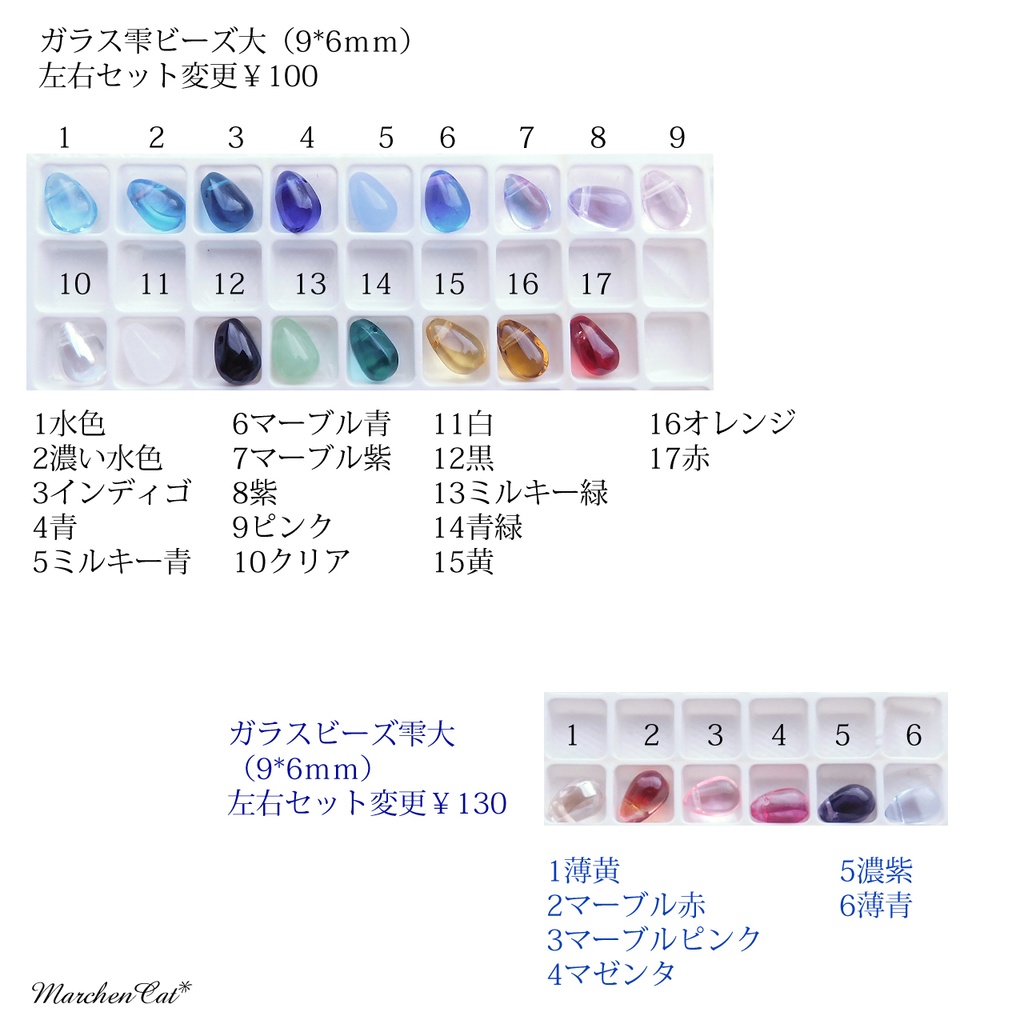 雫の種類を交換する