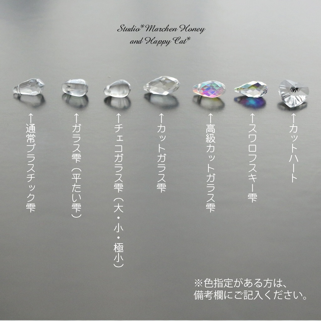 雫の種類を交換する