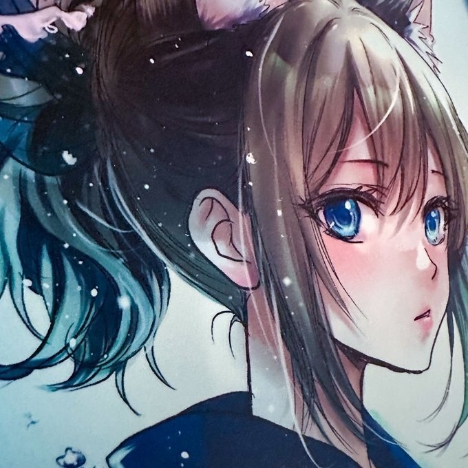 【ポストカード】【猫耳女の子】浴衣姿の女の子