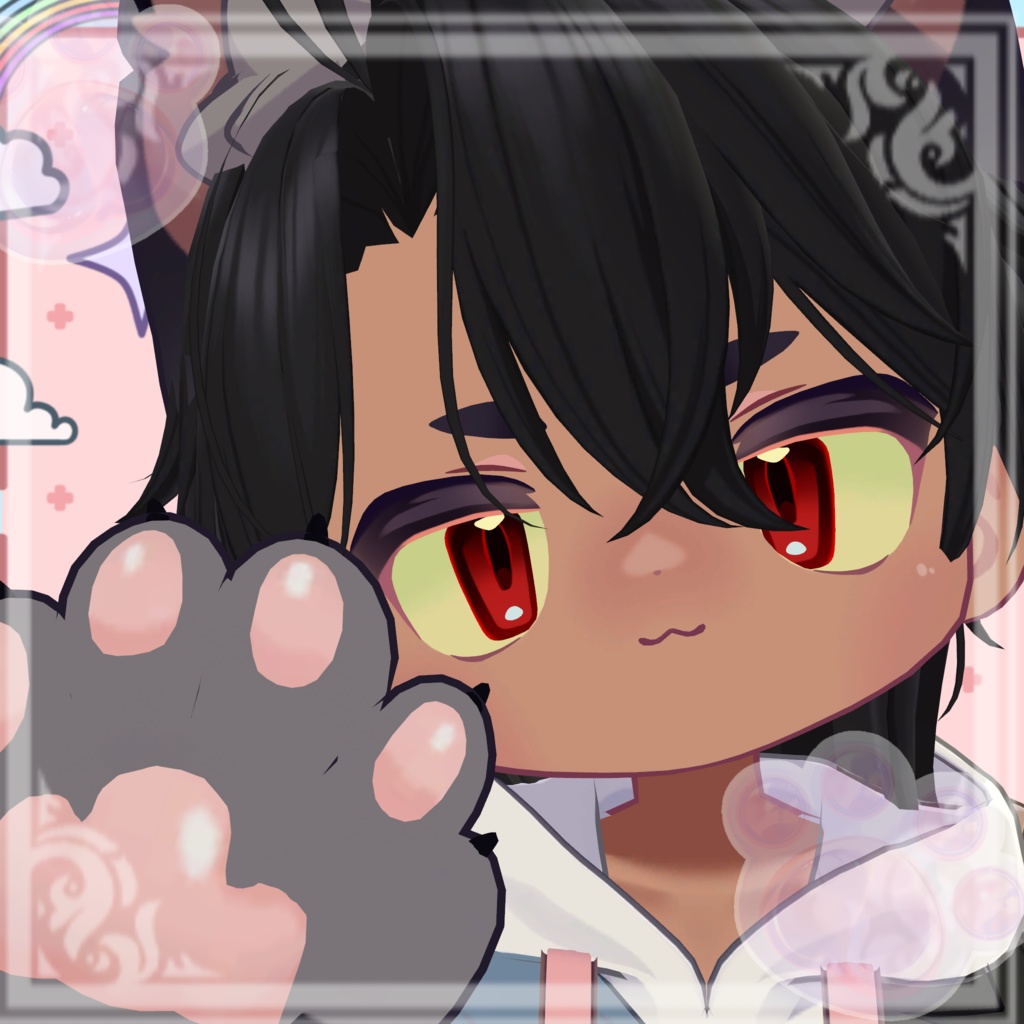 リルレオ褐色肌texture+オマケ【ピンク肉球texture】