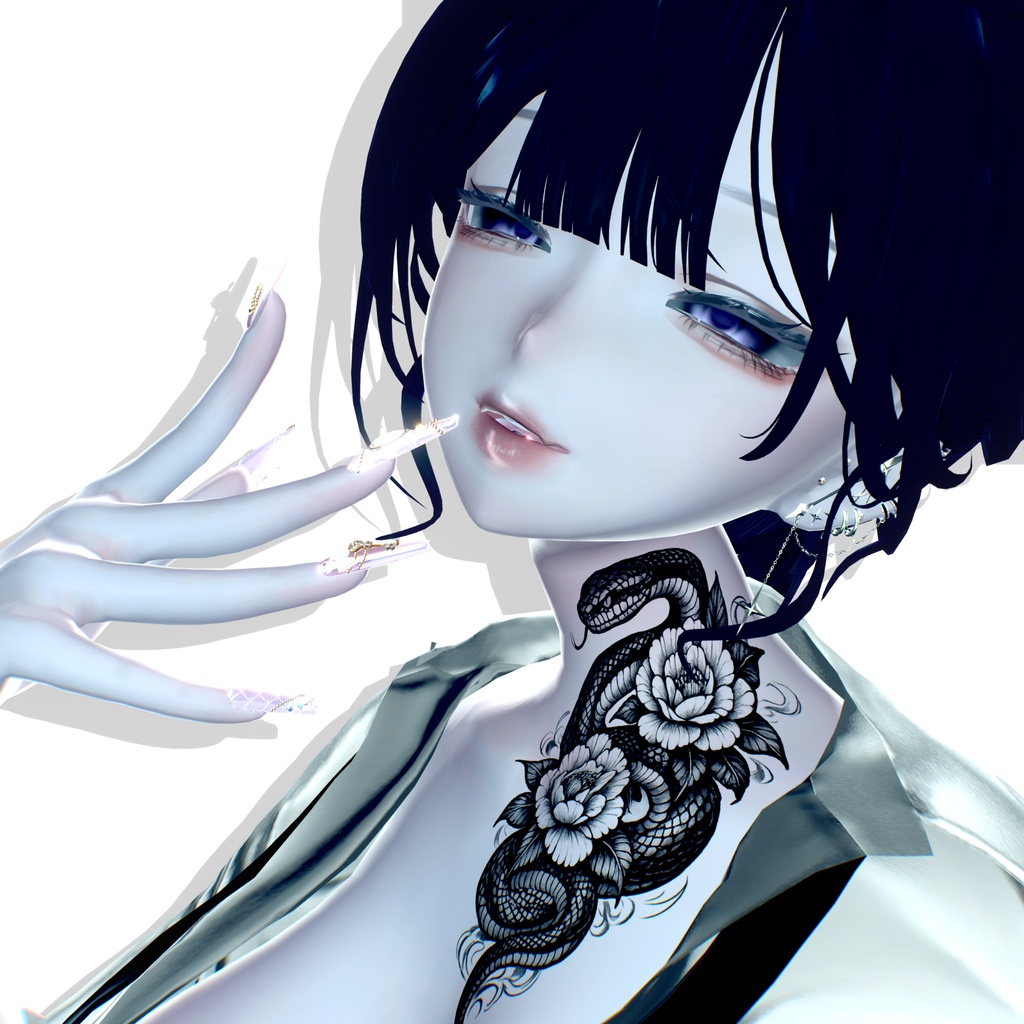 【3Dtexture】ー蛇椿ー【tattoo】