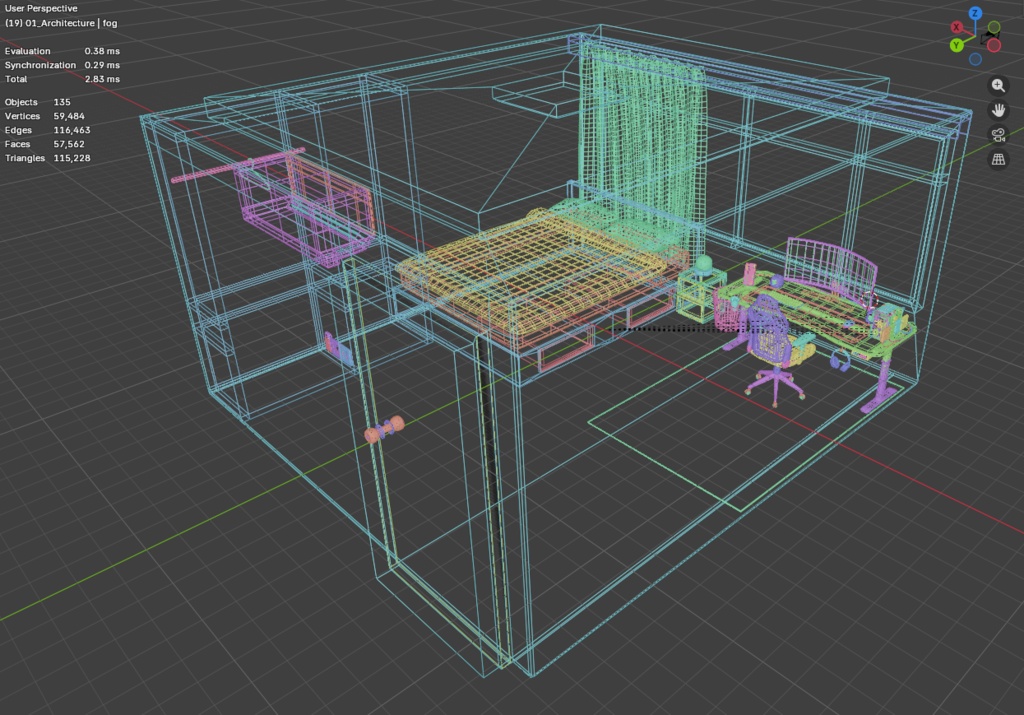 Cozy Lo-Fi Gaming Room Asset Pack Low-poly 3D model