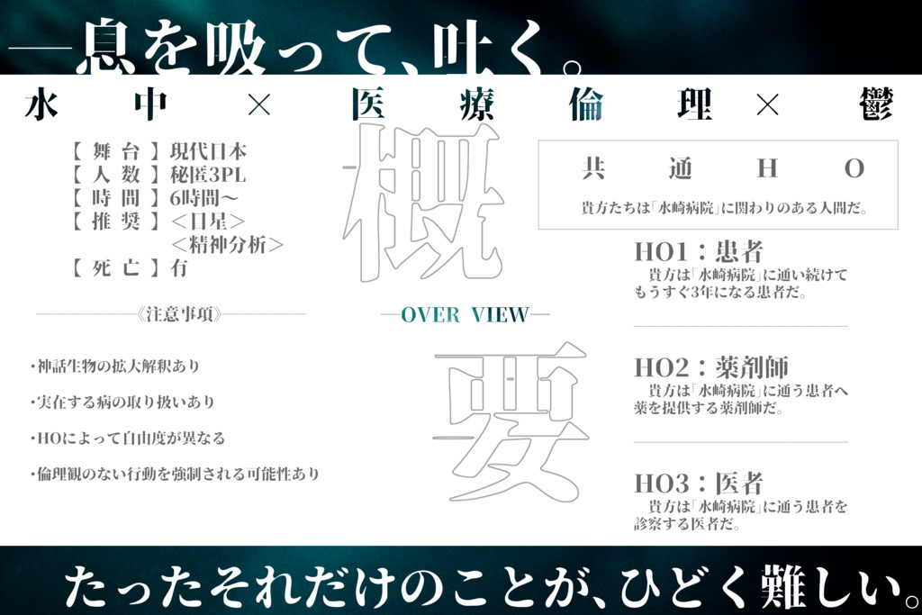 【CoCシナリオ】水深500メートル【SPLL:E110146】