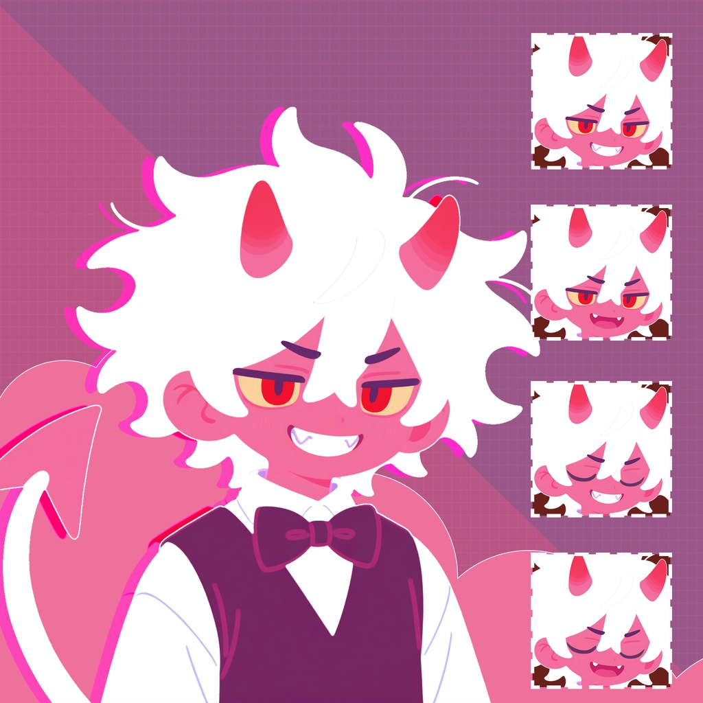 Zyren Oni PNGTuber Avatar – Premade Streaming Character for Twitch & Discord