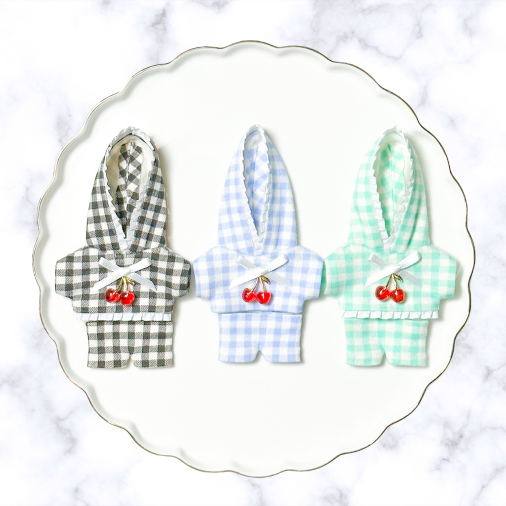 ギンガムチェリーパーカー