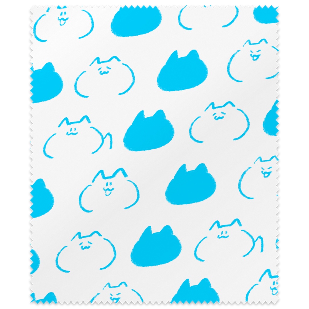 手描きのねこちゃんクロス