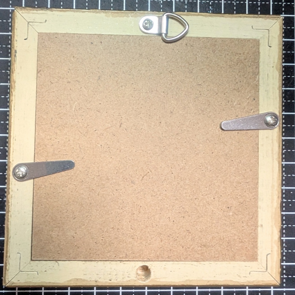 【ミニ原画】柑橘三姉妹 次女レモン/豆色紙サイズ・透明水彩・フレーム付き