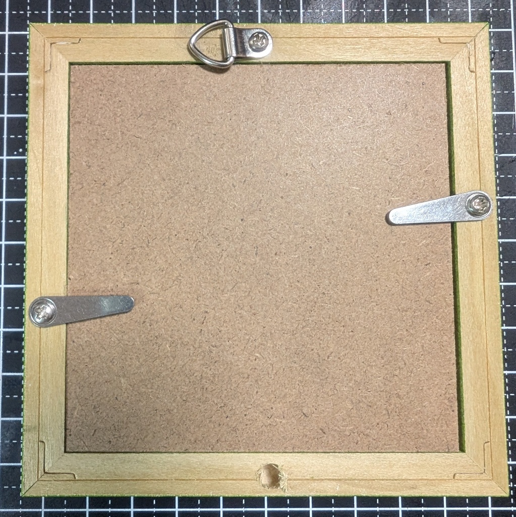 【ミニ原画】メロンゼリーのカーテン劇場/豆色紙サイズ・透明水彩・フレーム付き