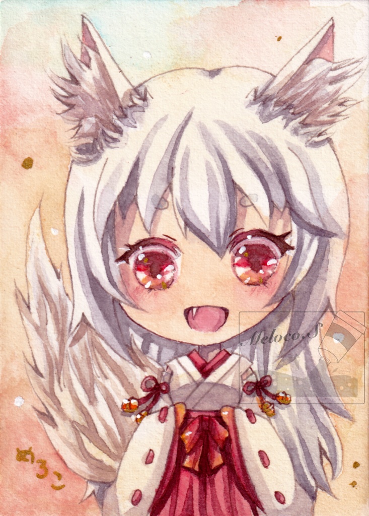 白狐巫女　ATCフレームレス原画