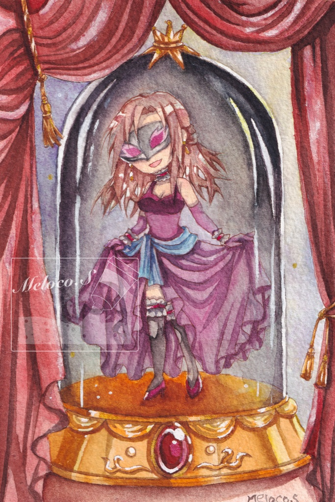 エリヴィアのガラスドーム　ポストカード　フレームレス原画