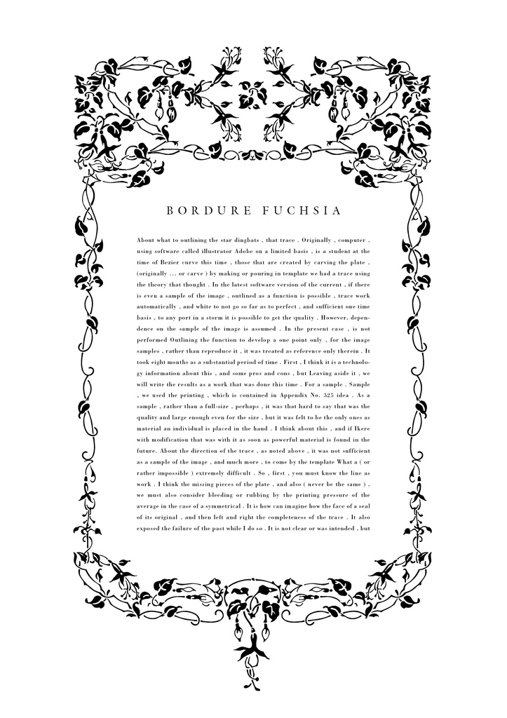 装飾活字:BORDURE FUCHSIA F