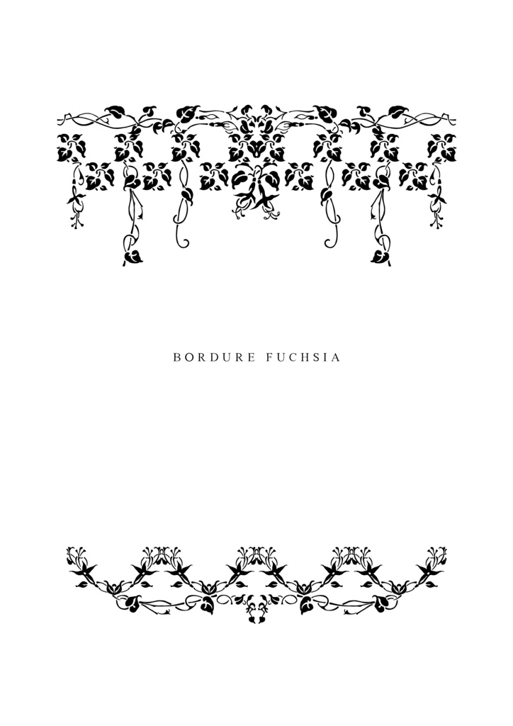 装飾活字:BORDURE FUCHSIA F