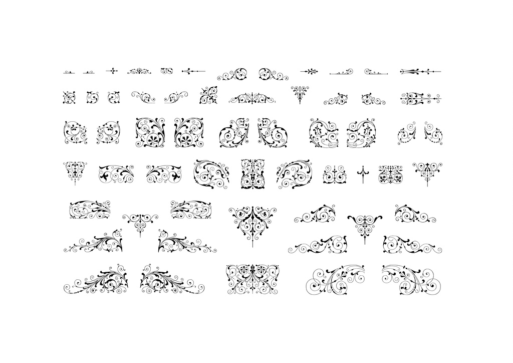 装飾活字:【PNG エディション】PRINTERS'FLOWERS joh. enschede en zoen te haarlem
