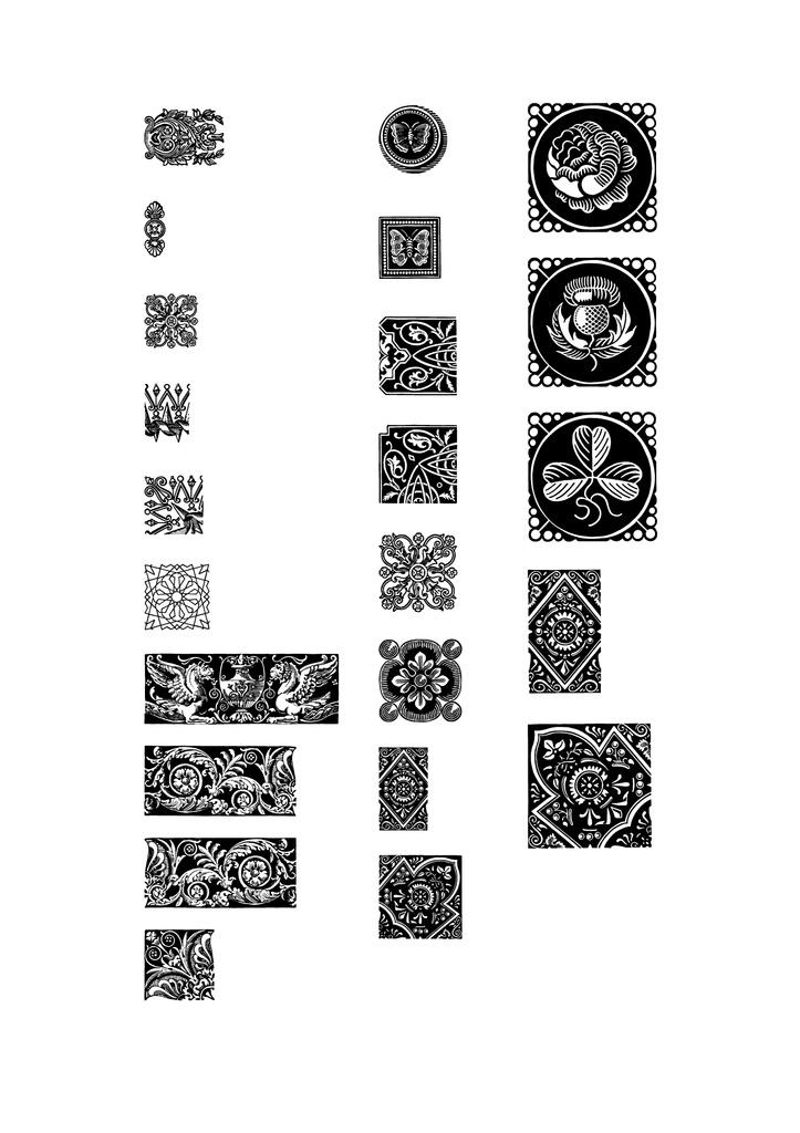 装飾活字【PNGエディション】SPÉCIMEN DE LA NOUVELLE FONDERIE DE JULES DIDOT(1842)