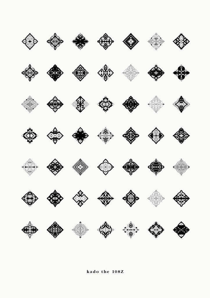 装飾活字:kado the 108Z