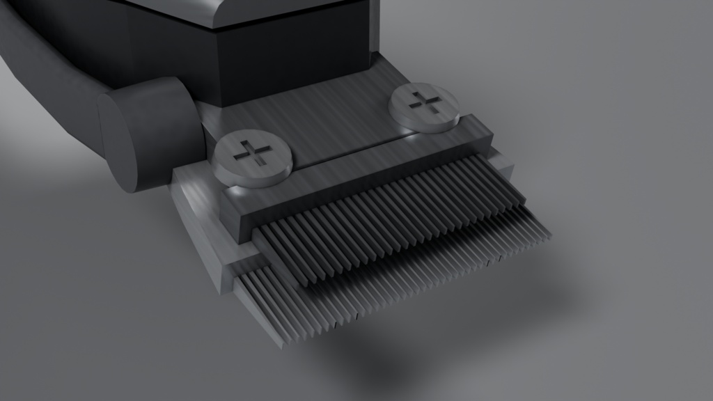 業務用バリカン 3D モデル / Barber Hair Clipper 3D Model(PBR・実寸・UV 展開済み)