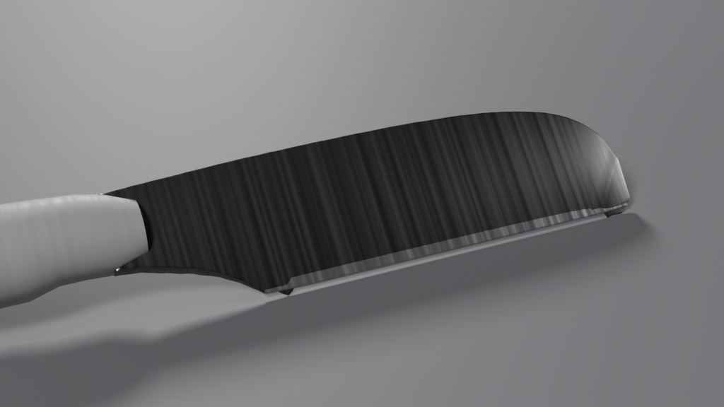 替刃式レザー(シェイヴェット)3D モデル / Shavette Straight Razor 3D Model(PBR・実寸・UV 展開済み)