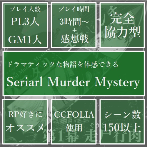 🐥【Serial Murder Mystery】🐥ハワタリキュウセンチ 第1幕 走尸行肉※オンライン用