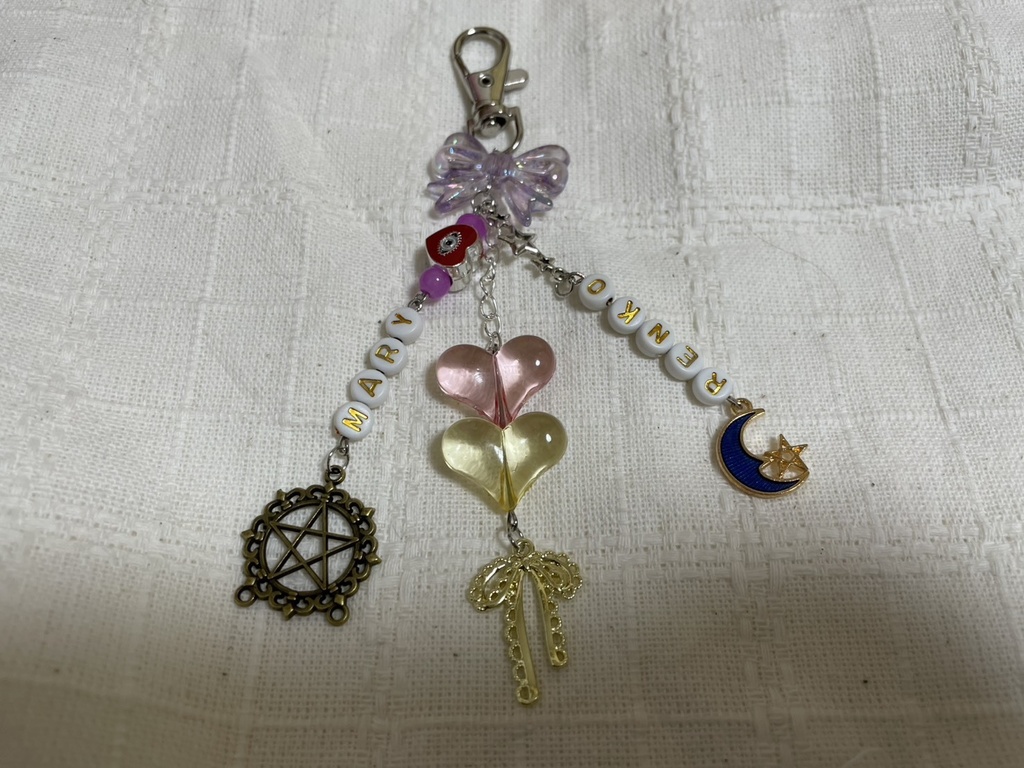 ♥ハンドメイド♦東方ビーズキーホルダー【蓮メリ】イメージ