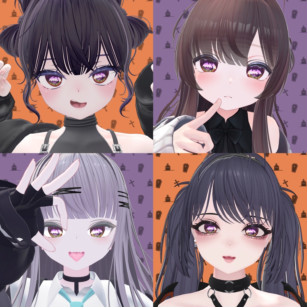 【Sio,しなの,rurune,しゅあん対応】Eye Texture「Halloween night」【FREE】