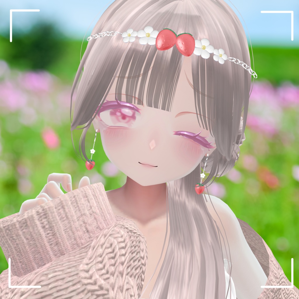 ストロベリーアクセサリーセット(VRChat想定)