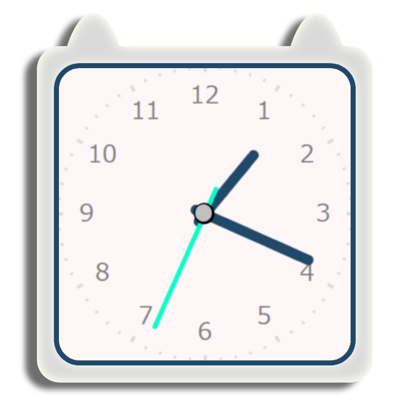 【配信用】シンプルなネコみみの枠 ※時計は別途配布中