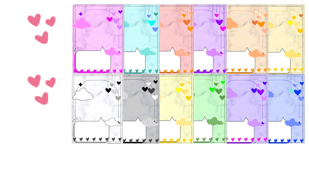 〘フリー素材〙重ねるだけ!簡単V素材!